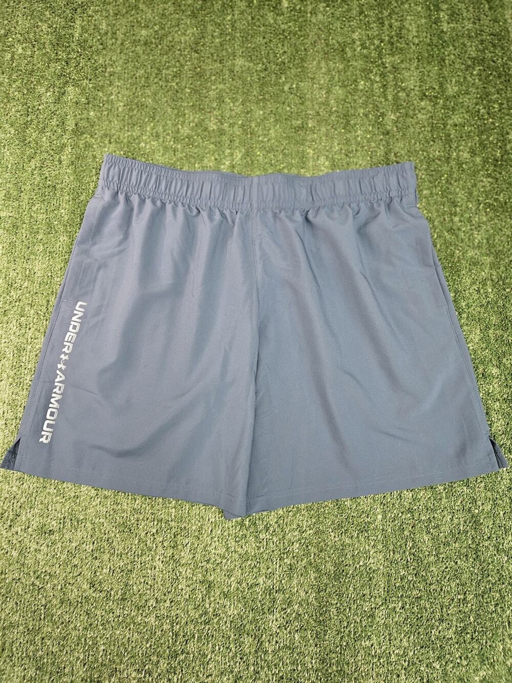 Under Armour Men’s Tech Woven Wordmark Shorts Size XXL in Midnight Navy 8.25”